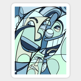 portrait cubism Sticker